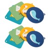 6Pcs Silicone Trivet Mats Cartoon Style Anti Slip Flexible Hanging