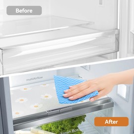 8 Pcs Fridge Shelf Liners, 29 x 45 cm Refrigerator Mats for Shelves