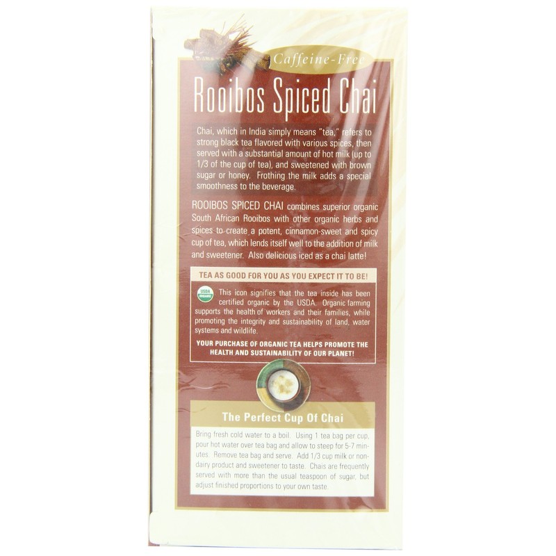 Davidson's Organics, Rooibos Spiced Chai, 25-count Tea Bags, Pack of