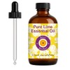 dève herbes Lime Essential Oil (Citrus aurantifolia) with Glass Dropper