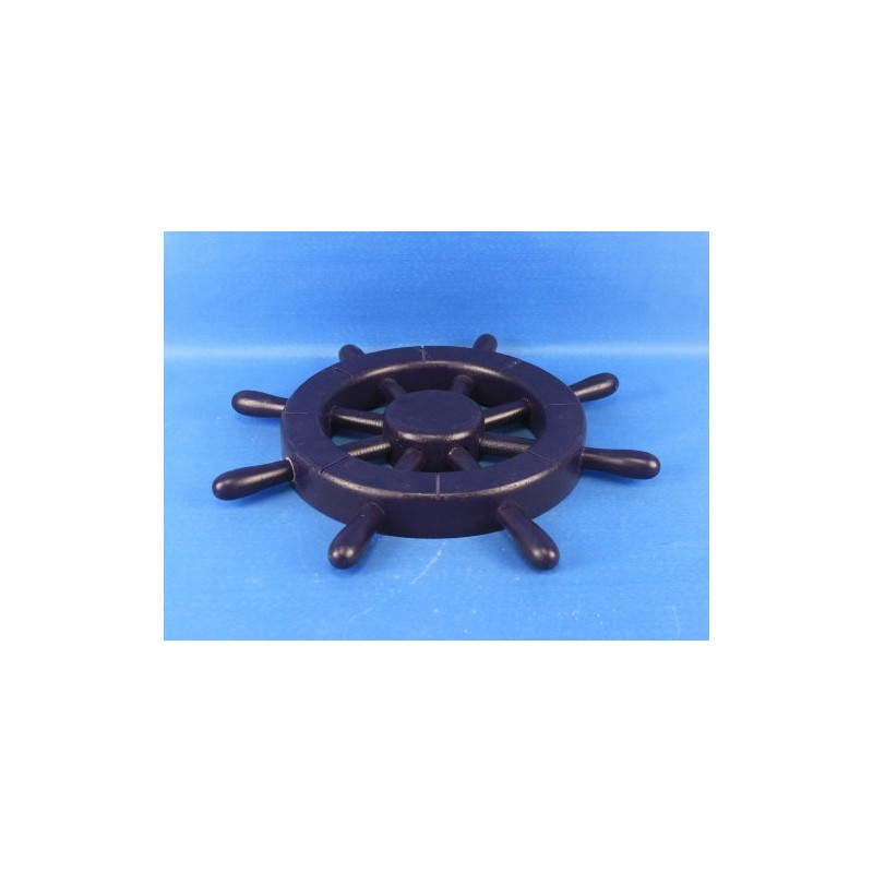 Hampton Nautical Dark Blue Ship Wheel, 12"