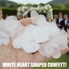 18000Pcs Biodegradable White Heart Confetti 150g – 1 Inch Tissue