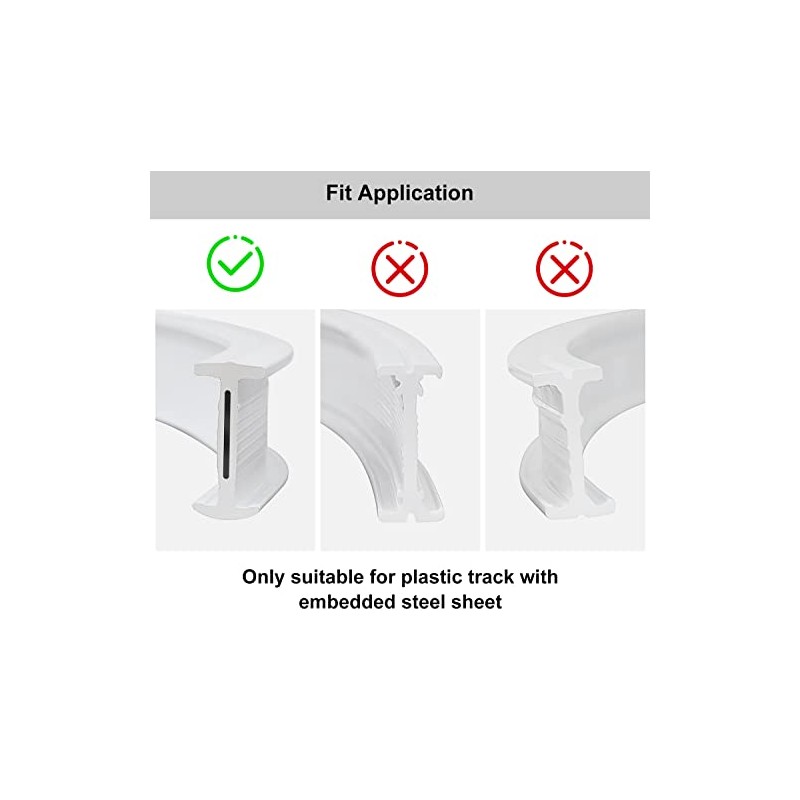 KXLife End caps for Flexible Curtain Track(4 PCS)