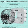 Hipoilk 12 Inch Shutter Exhaust Fan with Thermostat and Speed