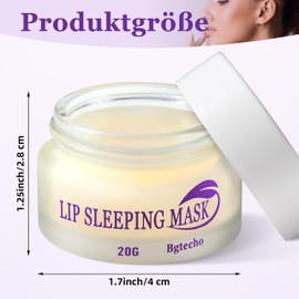 PLMMOUT Lippenschlafmaske,Feuchtigkeitsspendende Lippenbalsam,Pflegende Lippenmasken für Lippenpeeling,Aufhellung von Lippenfältchen und Lippenpflege(20g)