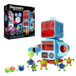 Discovery DIY Prize-Pod Robot Kit, 52-Piece Vending Machine Building Set, 12 Transforming Capsules, Educational Science Experiment, Engineering STEM Project, Robotics Toy Gift Kids Age 8+