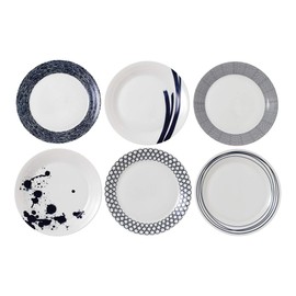 Royal Doulton Pacific 28cm Dinner Plate Mixed Set of 6 Blue, Porcelain