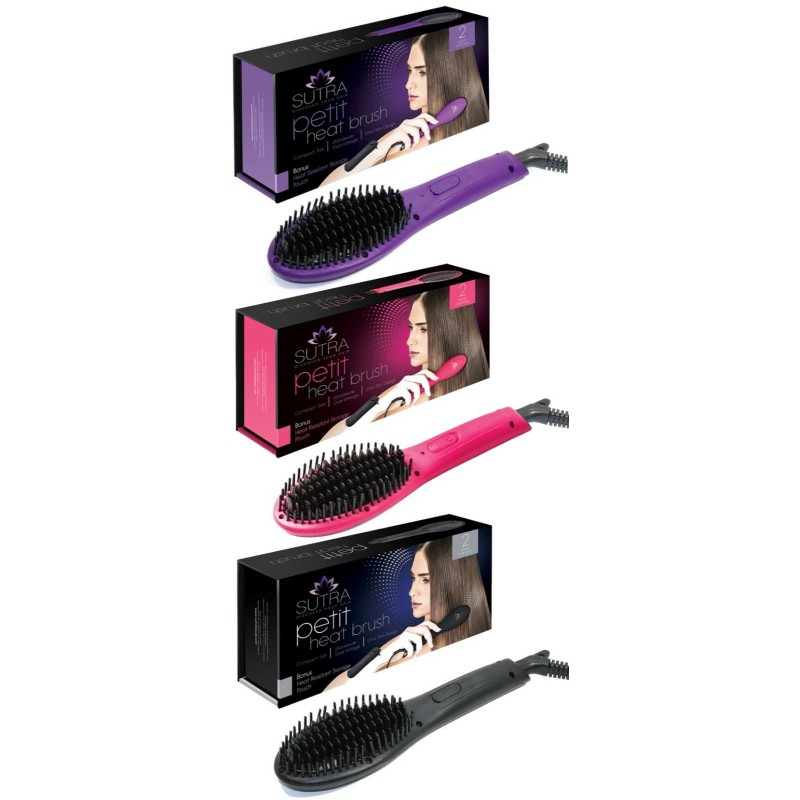 SUTRA PETIT HEAT BRUSH Hair Straightener Iron Brush 110-240V Travel