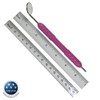 Osung 2MHS2 Dental Mirror, Softgrip Handle, Simple Stem, Purple