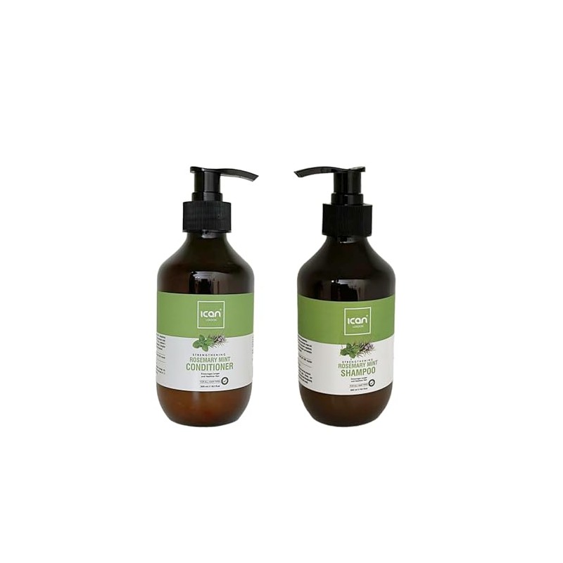ican London Rosemary Mint Strengthening Hair Shampoo + Conditioner 300ml