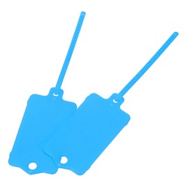 sourcing map Plastic Tags Key Label Tags, for Plastic Tie Mark Product Identification Tags,Valve Marking,Outdoor Tagging, 1.5x2.5 Inch Blue 50Packs