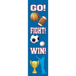 24 Sports Bookmarks for Kids - Basketball, Baseball, Soccer, Football Design - Colorful Two Sided Glossy - Birthday Party Supplies - Reading Incentives - School Student Prizes (Blue Sports)