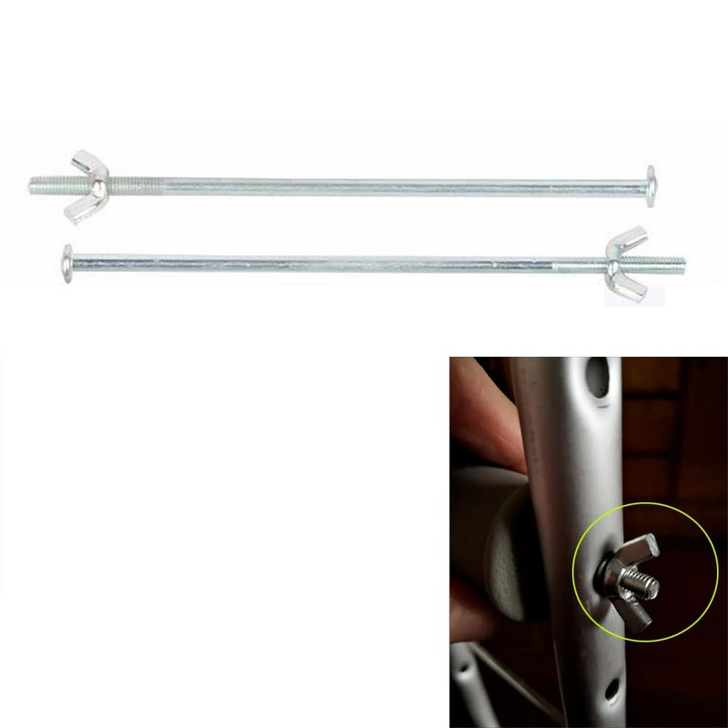 4 Pack Crutches Handle Bolt Mount Replacement 5.5'' Metal Rod
