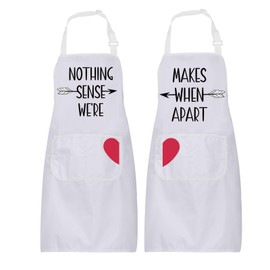 BNQL Nothing Makes Sense When We're Apart Apron Matching Aprons for Couples Cooking Apron Couples Matching Gifts Kitchen Apron