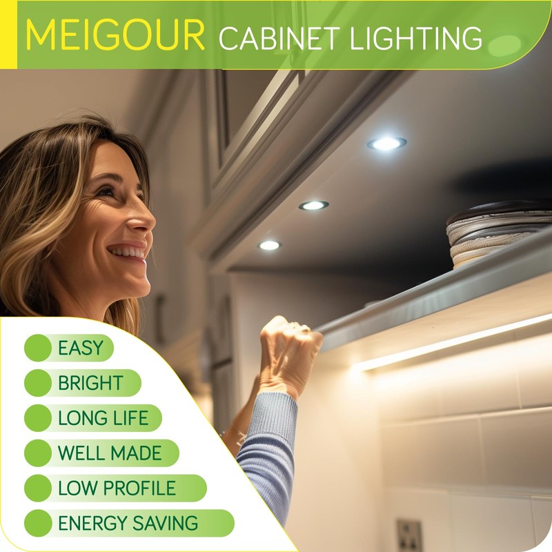 Display Cases Cabinet Lights, LED Puck Lighting for TV Cabinet