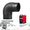 Tokenhigh 60mm Car Air Heater Ducting Pipe Outlet, L Shape