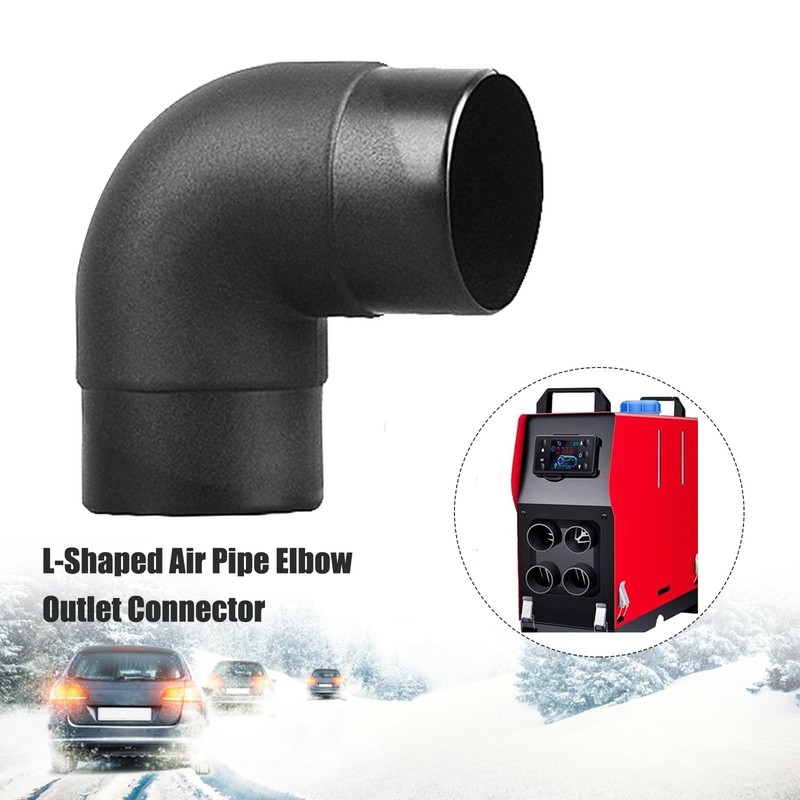 Tokenhigh 60mm Car Air Heater Ducting Pipe Outlet, L Shape