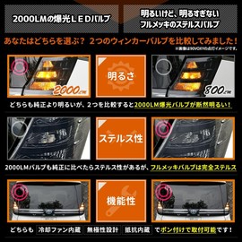 YOURS Spacia Custom Compatible Rear Turn Signals 2 Pieces/1set [2000LM Explosion Bulb] Turn Signal Dress Up Custom Parts Accessories Amber y610-014_2000lm [2] M