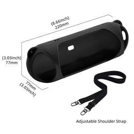 HUAYUWA Silicone Case Cover Compatible with Beats Pill 2024, Portable Travel Sleeve Protective Skin Carrying Cover for Pill 2024 Speaker (Black)