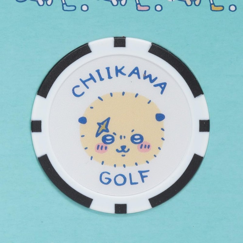 Chiikawa Golf Casino Marker Sea Otter 2409-CKG014WH00 (White x Black/FF/Men's,