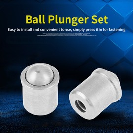Ball Plungers, Pack of 10pcs 304 Stainless Steel Push Fit Ball Spring Smooth Plunger 7×6mm