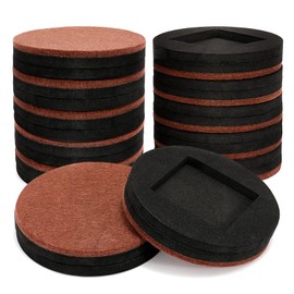 [Upgrade] Furniture Sliders 12 PCS 3.5'' with 2Inch Square Groove, Felt Furniture Sliders for Hardwood Floor, Furniture Mover Slider Move Heavy Duty Furniture While Prevent Sliding Out