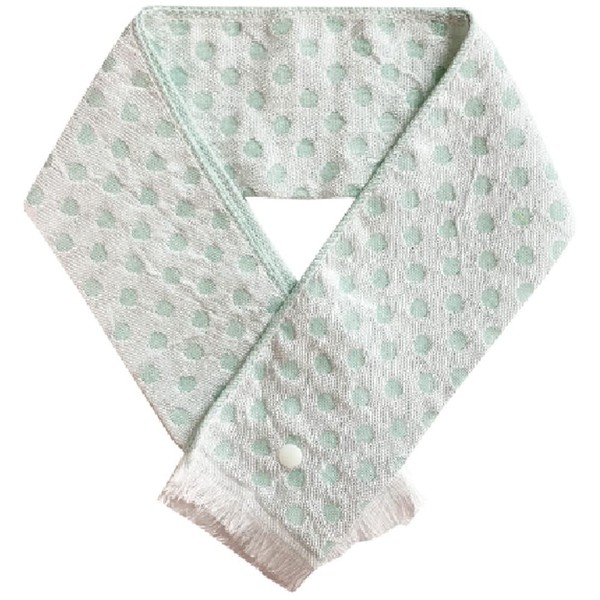Seikan ECO de PCSB-100 MI Cooling Muffler, Made in Japan, With Buttons & Ice Packs, Scarf, Summer, Cool, 3.1 x 25.6 inches (8 x 65 cm), Pocket Cool Scarf, Simple Dot, Mint
