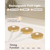 Aokpsrt Rechargeable RGB Puck Lights with Remote Control, 1500mAh Battery