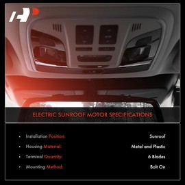 A-Premium Sunroof Moon Roof Motor Compatible with Volkswagen Jetta 2002-2004, Passat 2002-2003, with 6 Pins
