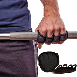 KASESSS Fitness Grip Pads, Gym Grip Pads Gloves Men Women, The Alternative to Weight Lifting Gloves, Neoprene Workout Gloves with 4 Finger Loop Protects, for Weightlifting, Calisthenics, Gymnastics