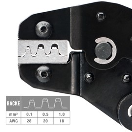 iCrimp SN-025 Crimping Tool, Open Barrel Crimping Tool for Dupont Terminal 0.1-1mm², Crimping Tool for Harwin Amphenol Mini PV Connectors Molex KK 396 Micro Timer Connectors