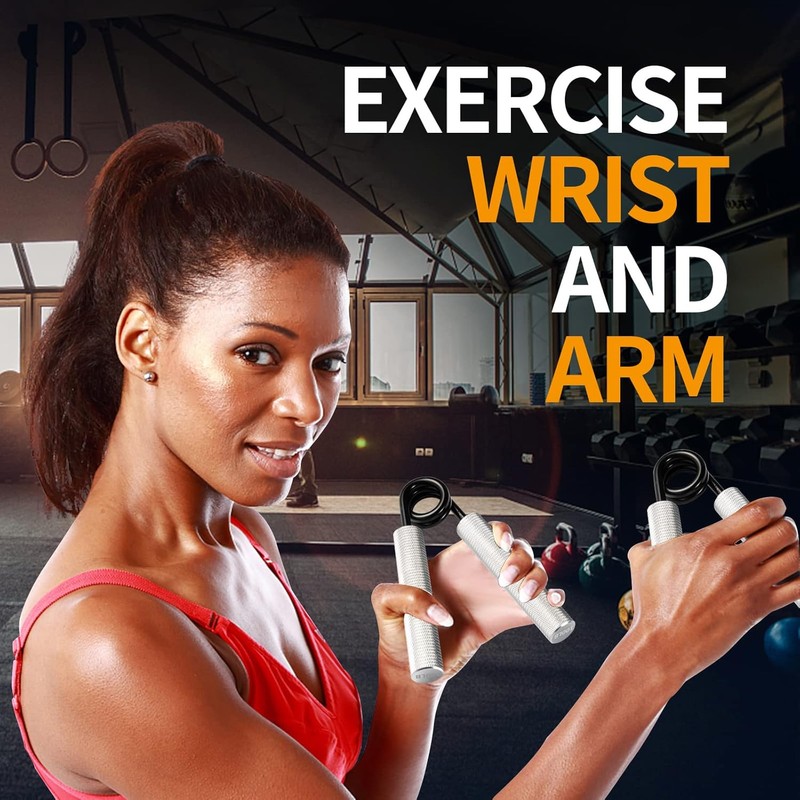 Grip Strength Trainer Set, 50-350LB, Wrist Forearm Strengthener, Metal No