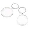 PATIKIL 2PCS Plastic Coin Holder Keychain Round Coin Case Keyring