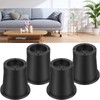 Abizarch 4 Pack Bed Risers 3.3 Inch, Adjustable Round Bedding