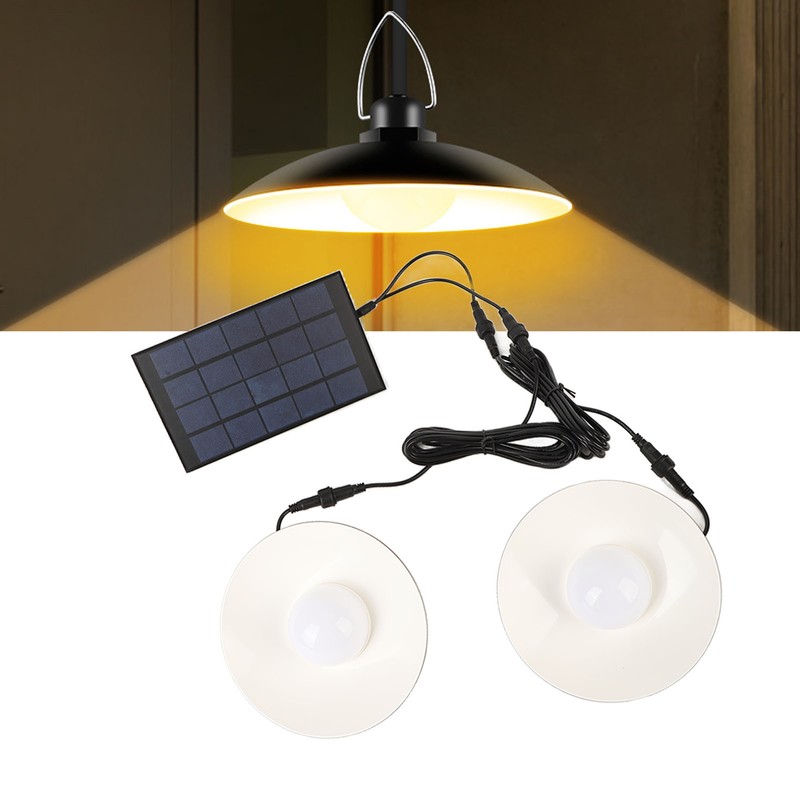 Outdoor Solar Lights IP65 Waterproof Energy Conservation 2 Headed Infrared