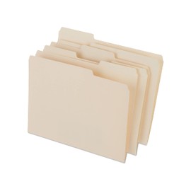 Staples Heavyweight File Folder, 1/3 Cut Tab, Letter Size, Manila, 50/Box (744100)