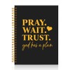 Mhfpl Pray Wait Trust God Has a Plan Black Golden
