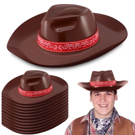 Xtinmee 12 Pieces Cowboy Hats Bulk Adult Cowboy Hats Party Pack Western Cowboy Hat Costume Accessories Western Rodeo Party Supplies