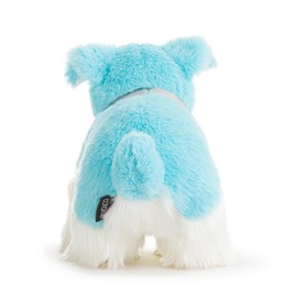 DEMDACO 5004810098 Animalcraft Schnauzer Dog Teal and White 8 x 8.5 Inch Polyester Soft Cuddly Plush Stuffed Animal