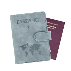 Minicloss Passport Covers, blue, plain