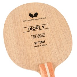 Butterfly 36961 Table Tennis Racket, Diode V, Shakehand Cut, 5 Plywood, Flares, Compatible with Large Balls