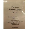 Ricardo Butterfly Embroidered Fabric Shower Curtain Mariposa 70Wx72L