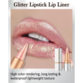 Wasserfester Lip Liner, Starry Lip Liner,Long Lasting Tattoo Lipliner, Lip Liner Waterproof Wischfest Feuchtigkeits Glanz,Lippenstift Lipliner Zwe in Einem,Lipgloss 24 Stunden Halt Glänzend-01#