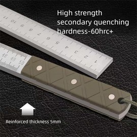 Heavy Duty Ruler(Unit of Measurement: Inch & Cm), 20" 50cm Stainless Steel Meter Stick, Self Defense Ruler Hand Centimeter Inch Dual Scale Measuring Tool with Holster for Easy Measurements(Heavy Duty
