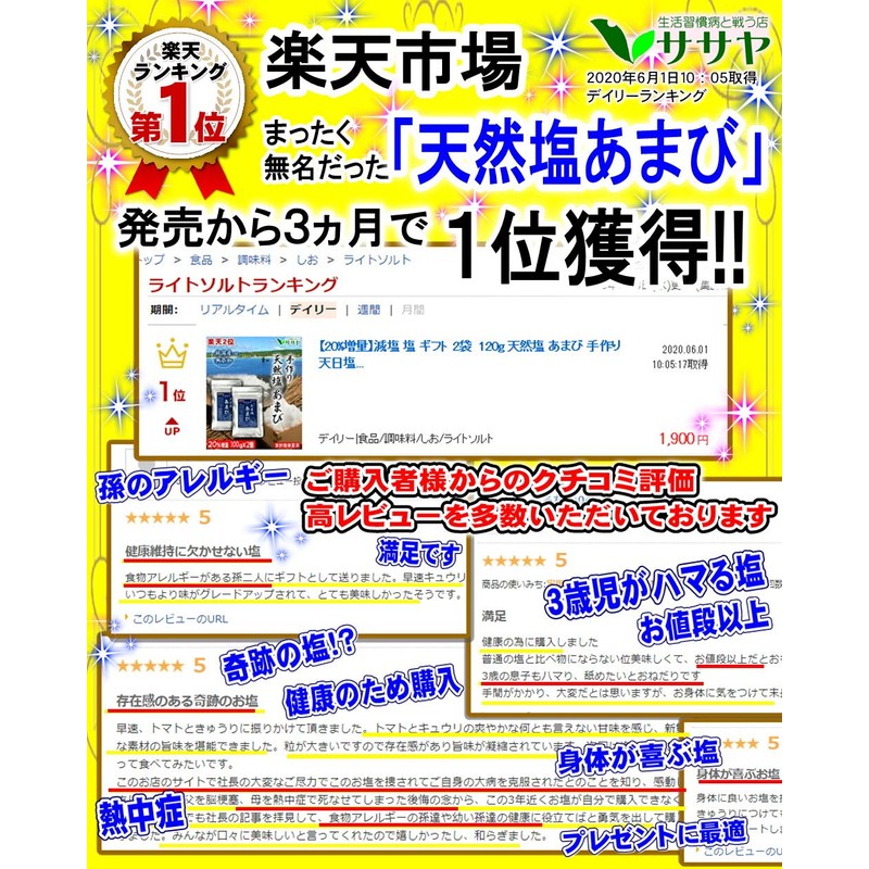 天然塩 あまび 国産 天日塩 無添加 自然塩 平釜 (120ｇ)