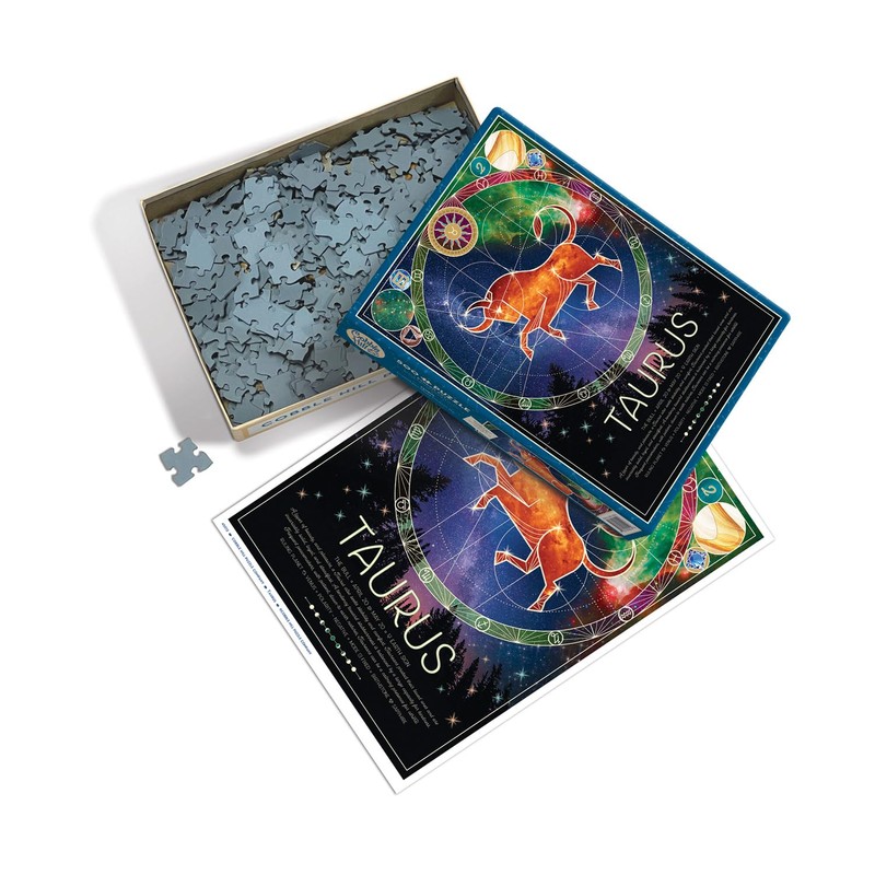 Cobble Hill 500 Piece Zodiac Puzzle - Taurus - Sample