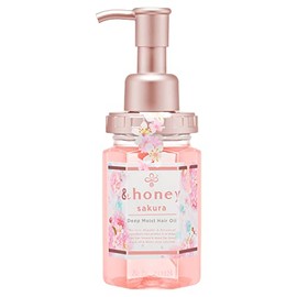 & Honey Sakura Deep Moist Hair Oil, 0.1 fl oz (3.0 ml), 3.4 fl oz (100 ml) (2023 ver.)