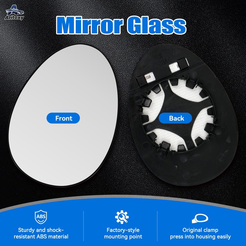 Aritoxy Passenger Side Mirror Glass Replacement Fit for Mini Cooper