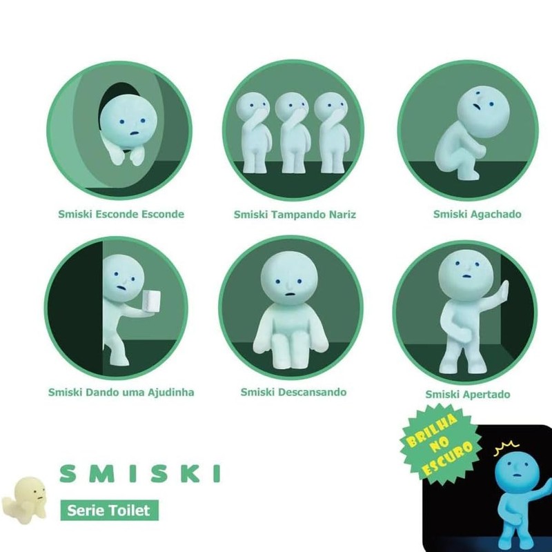 Dreams Smiski Glow in The Dark Mini Figure Set: Living,