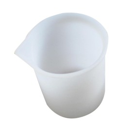 SUPVOX 2pcs Graduated Measuring Cups Transparent Silicone Lab Liquid Container 100ML